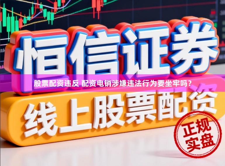 股票配资违反 配资电销涉嫌违法行为要坐牢吗？